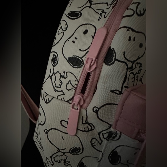 Snoopy Print Backpack with Pink Accents - Picture 3 of 7